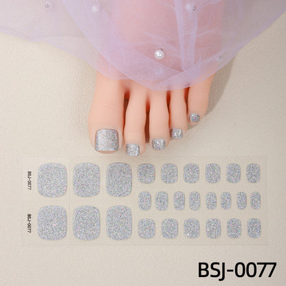 Dekorative Glitter-Fußnagel-Wraps