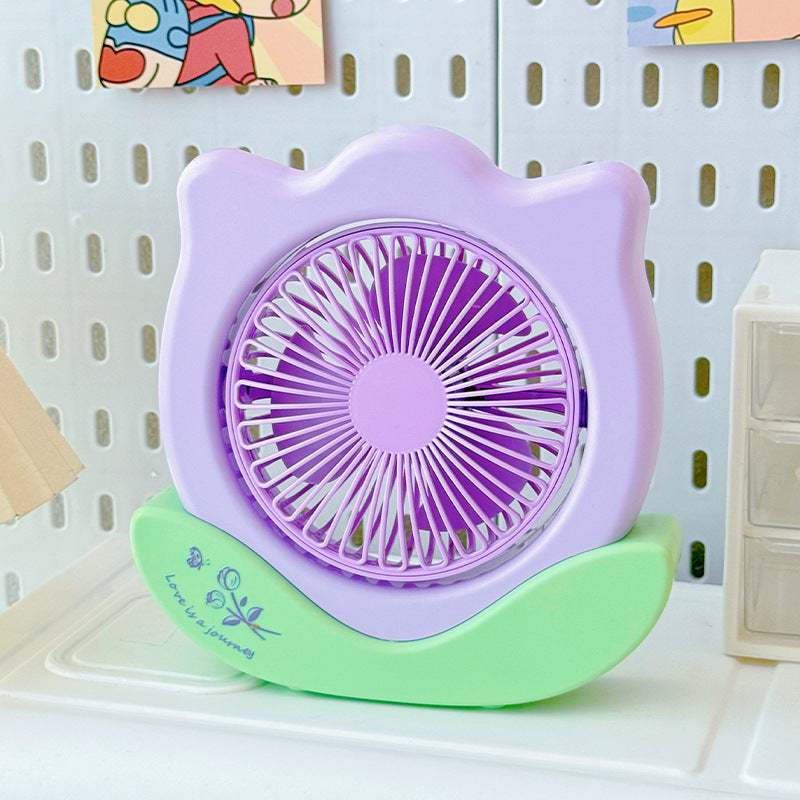 Unisex Tragbarer Mini-Tischventilator im Blumenmotiv Brehn