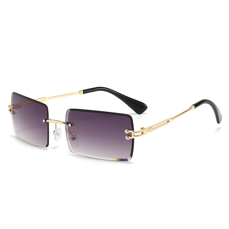 Damen modische rechteckige Sonnenbrille mit Gradient-Gläsern Brehn