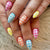Künstlerische Press-On Nagelspitzen mit kariertem Design Brehn