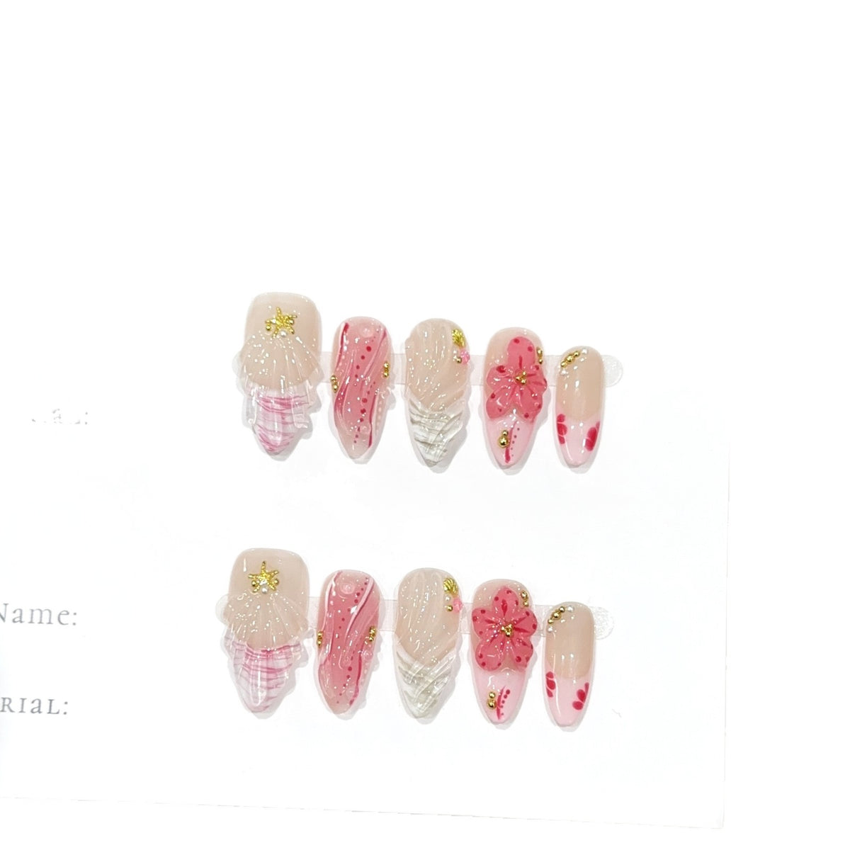 Blumen Design Press-On Nagel Kunst Set