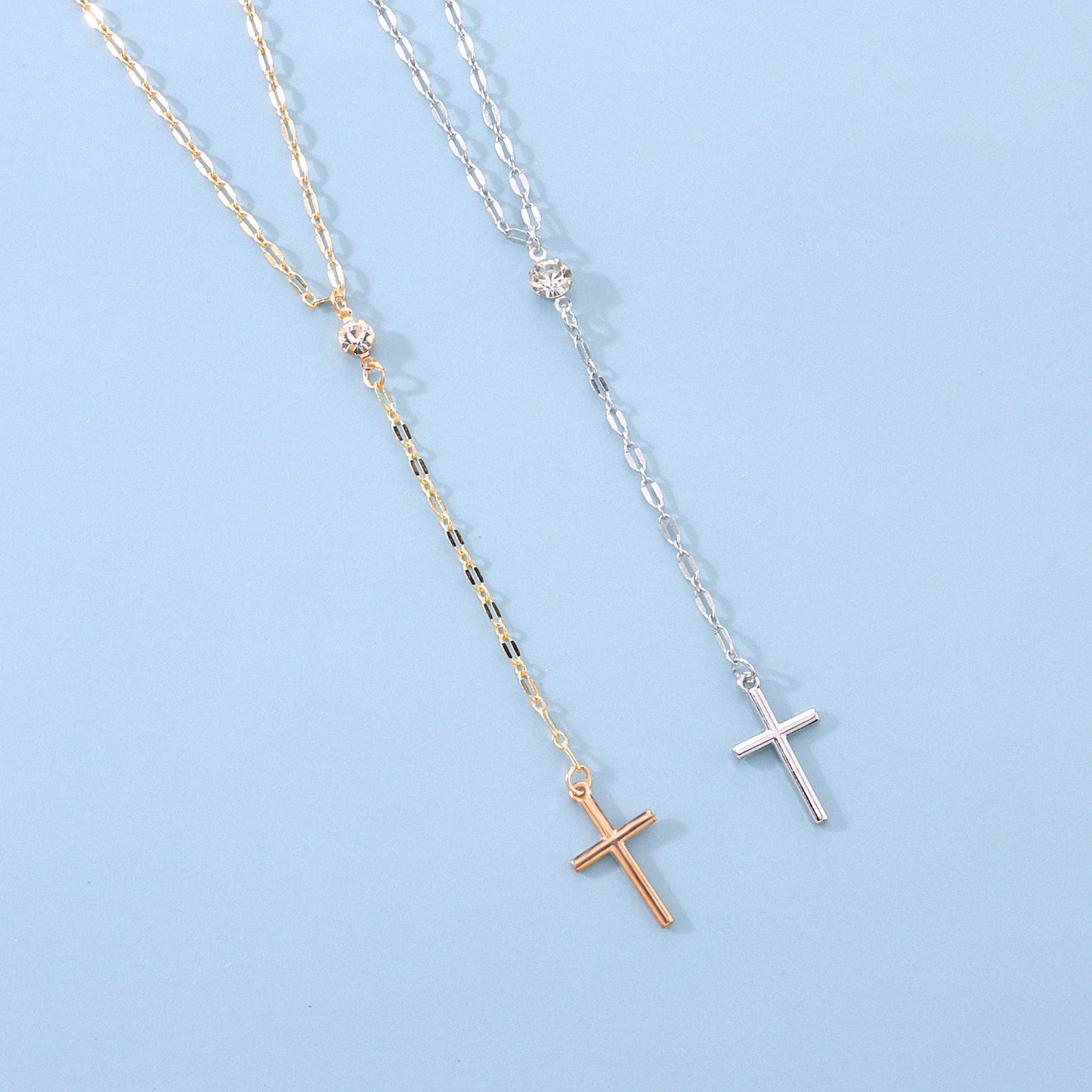 Zart Kreuz Lariat Halskette Brehn
