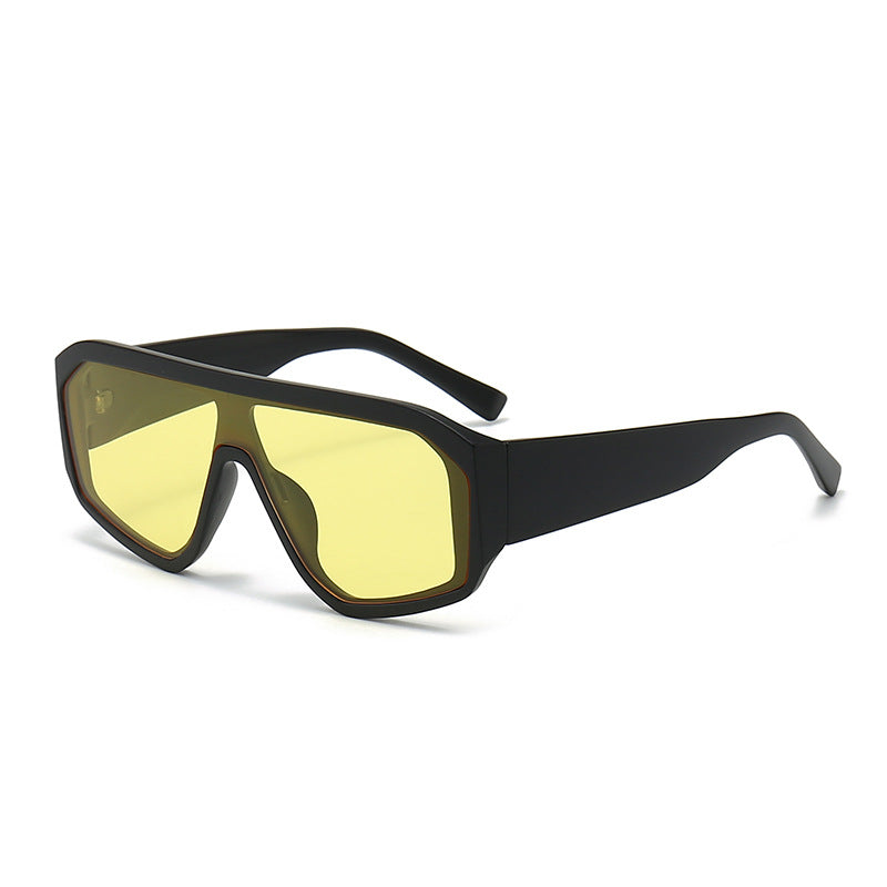Herren Futuristische Übergroße Schild Sonnenbrille Brehn