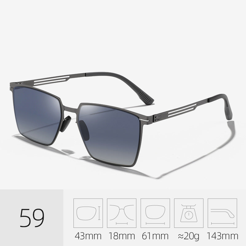 Stilvolle polarisierte quadratische Sonnenbrille Brehn