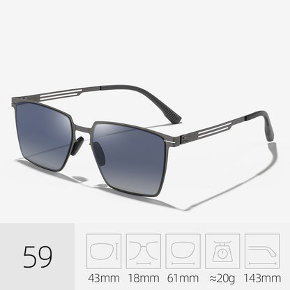 Stilvolle polarisierte quadratische Sonnenbrille Brehn