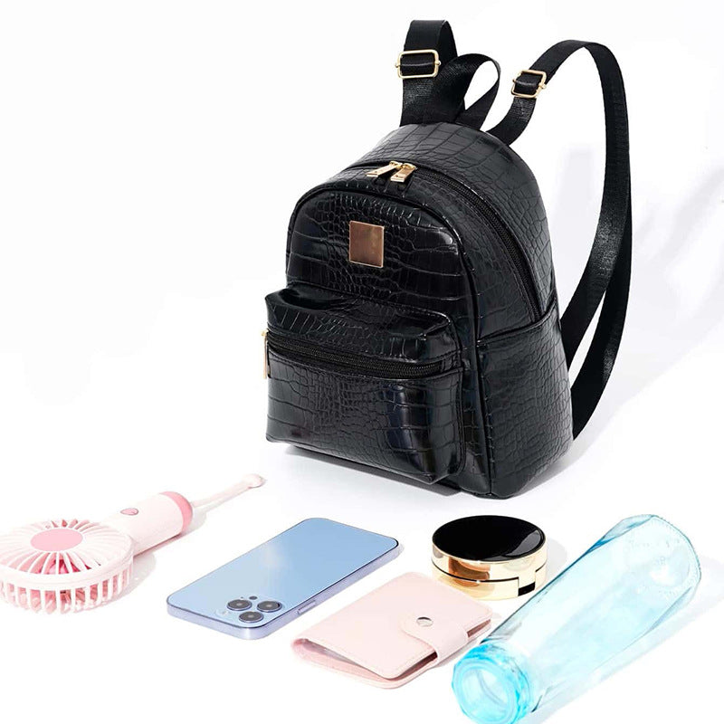 Rucksack Im Eleganten Krokodil-Look Brehn