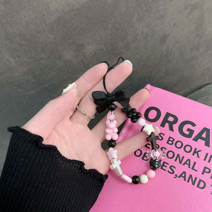 Frauen Süß Themed Perlen Schlüsselanhänger Brehn