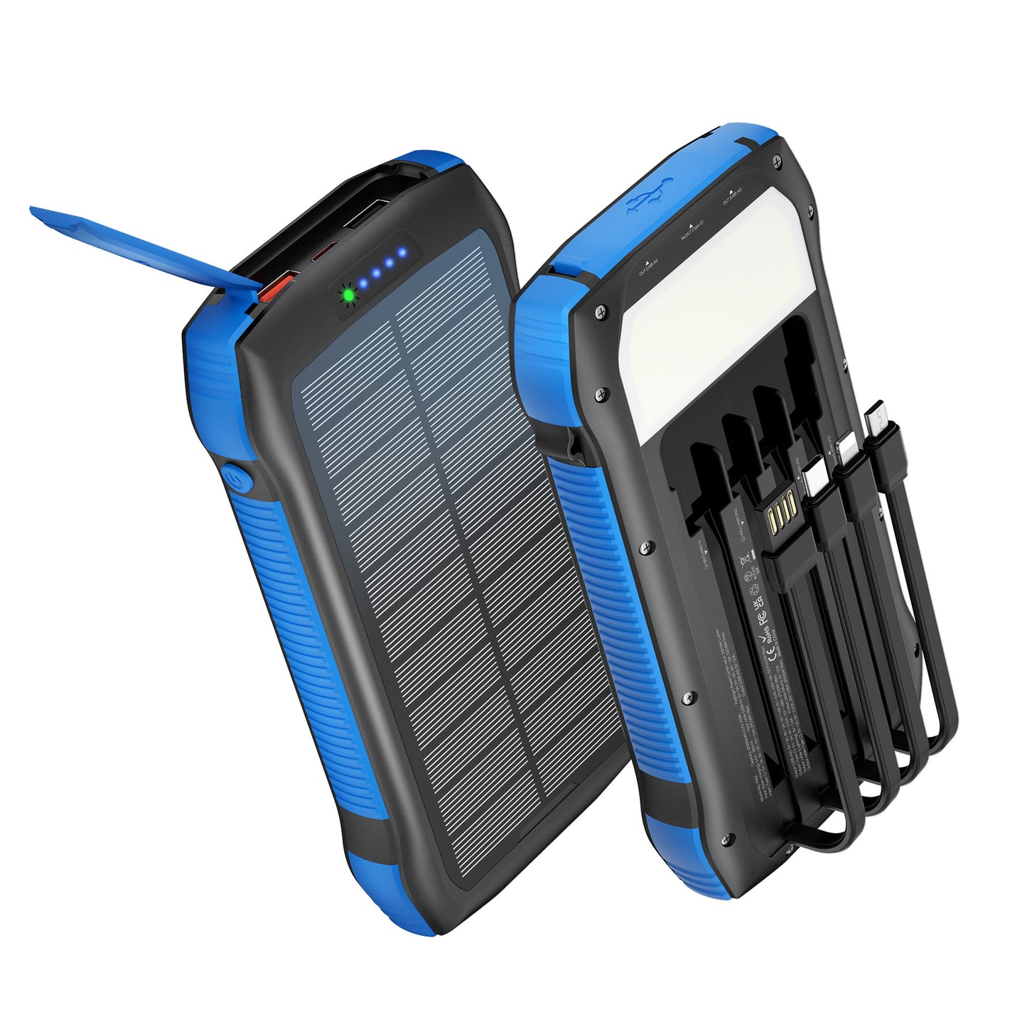 Solar-Powerbank mit Multifunktionalität und Schnellladefunktion Brehn