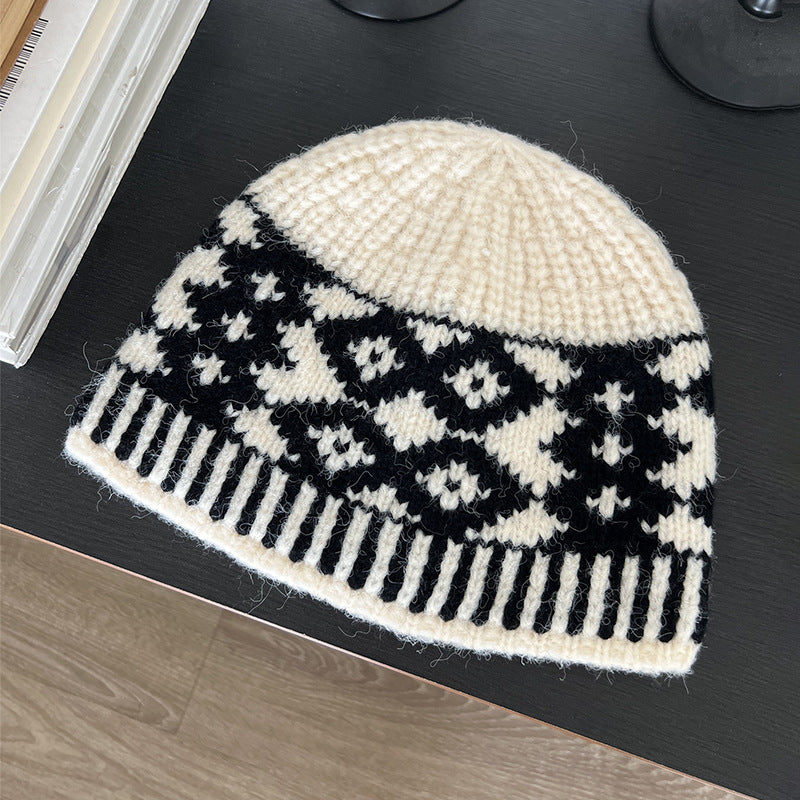 Strickmuster-Mütze