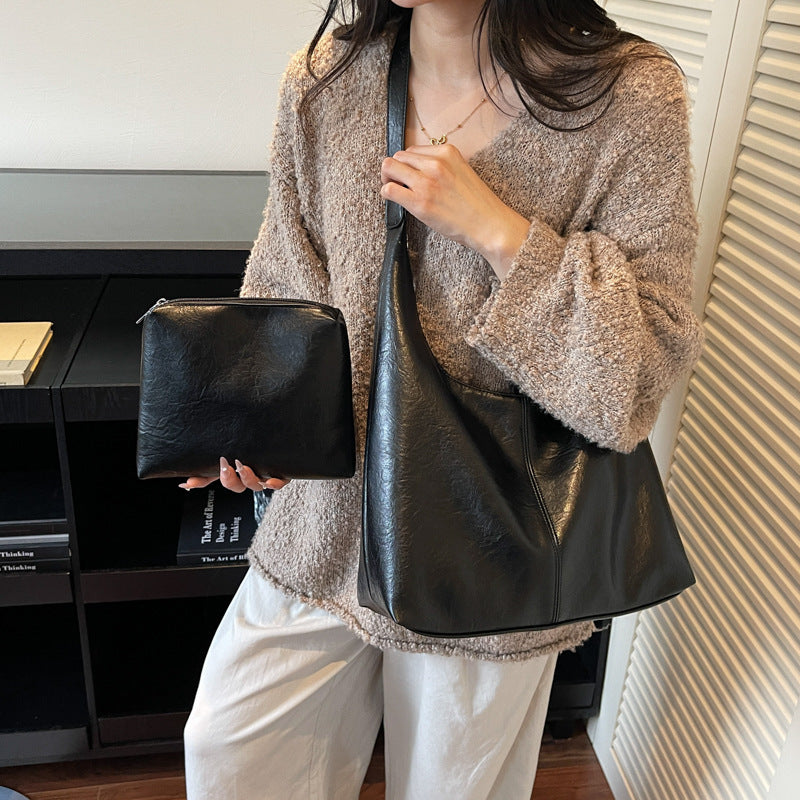 Premium Leder Slouchy Handtasche Brehn