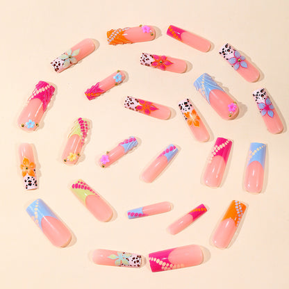 Lebendige Blumen 3D Nagelkunst Verlängerungen Brehn