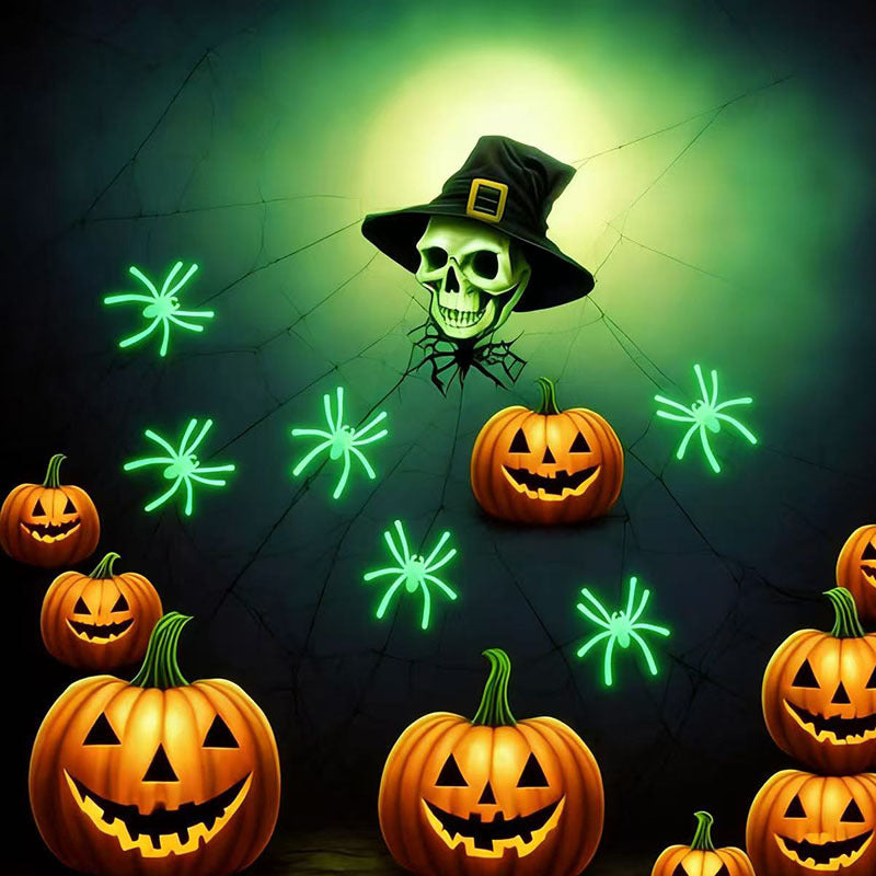 Gruselige Glow-In-the-Dark Spinnen