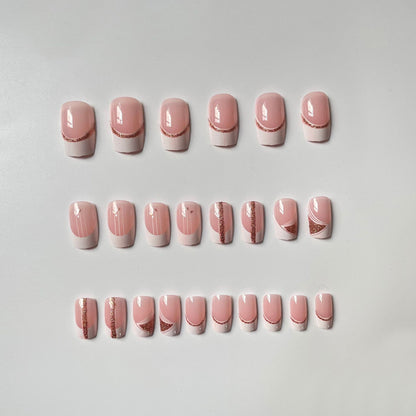 Elegantes French Tip Nagelkunst Set Brehn 1789915033