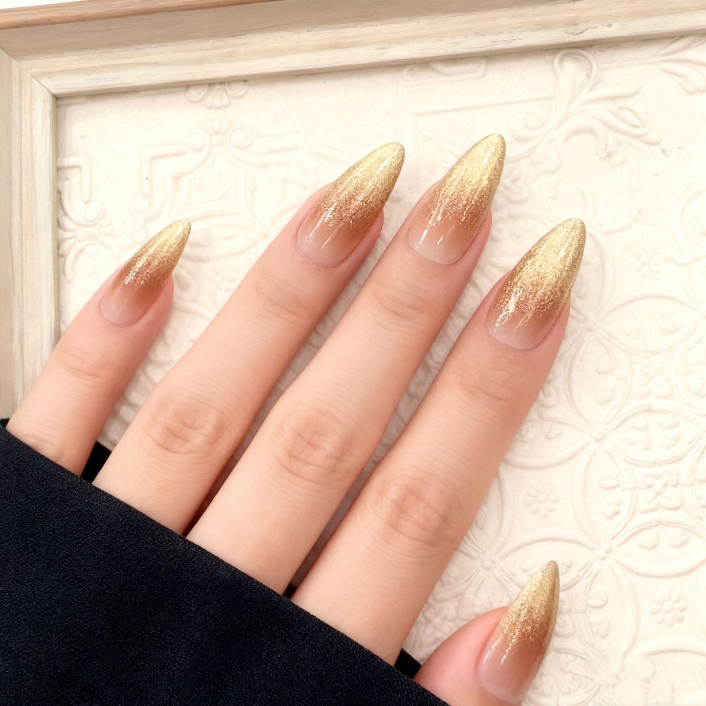 Premium Glitter Ombre Press-On Nails Brehn