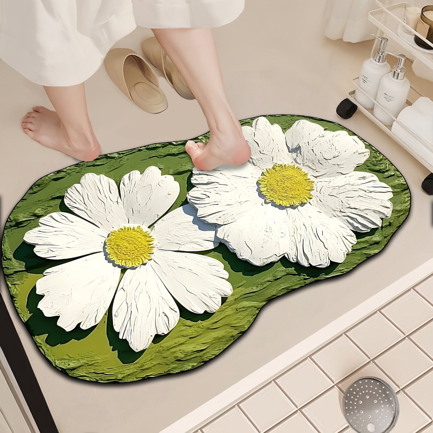 Luxuriöse Blumenmuster Badeteppich Brehn