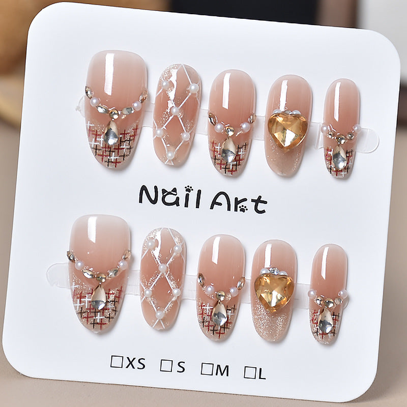 Künstlerisches dekoratives Press-on-Nagelset Brehn