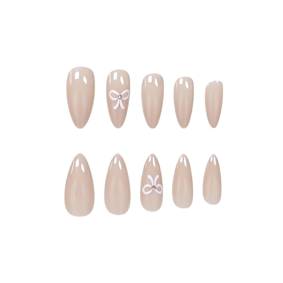 Elegante Spitz-Press-On-Nagelverlängerungen Brehn