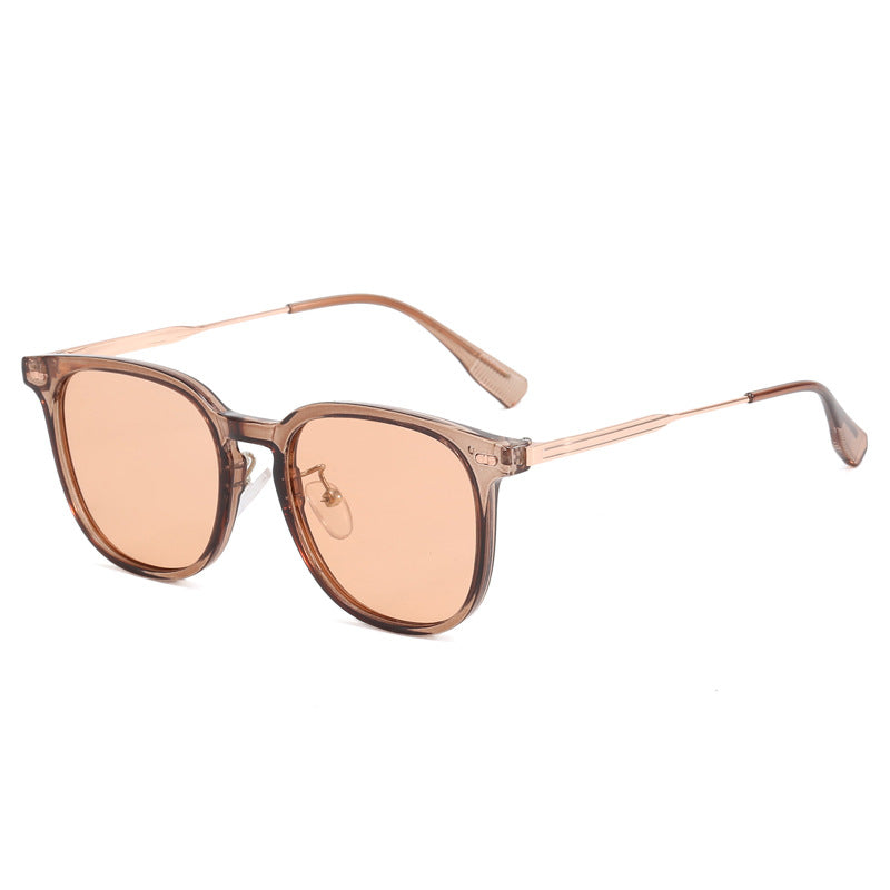 Damen klare rechteckige Brille mit filigranem Metallrahmen Brehn
