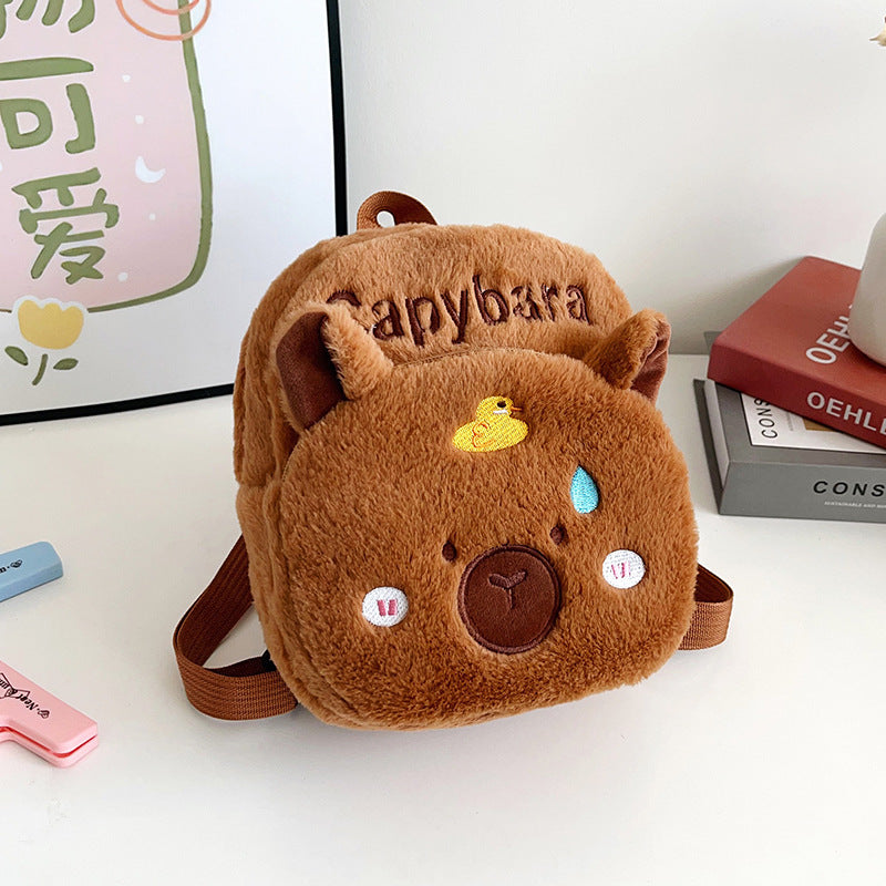 Plüsch Capybara-Themen Mini Rucksack