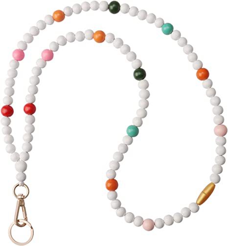 Bunte Holzperlen Brillen Kette Brehn