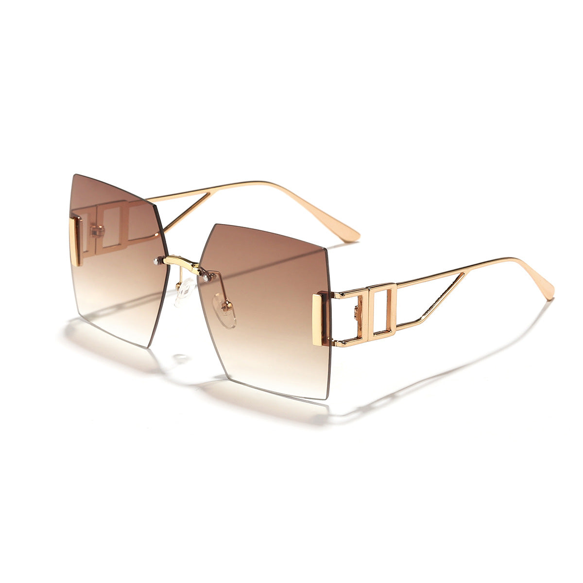 Damen quadratische Sonnenbrille mit luxuriösem Metallrahmen Brehn