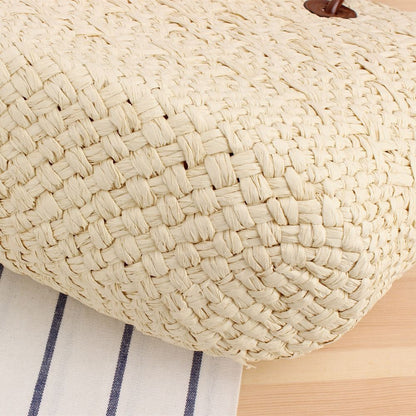 Strandtasche mit Eleganten Lederriemen Brehn