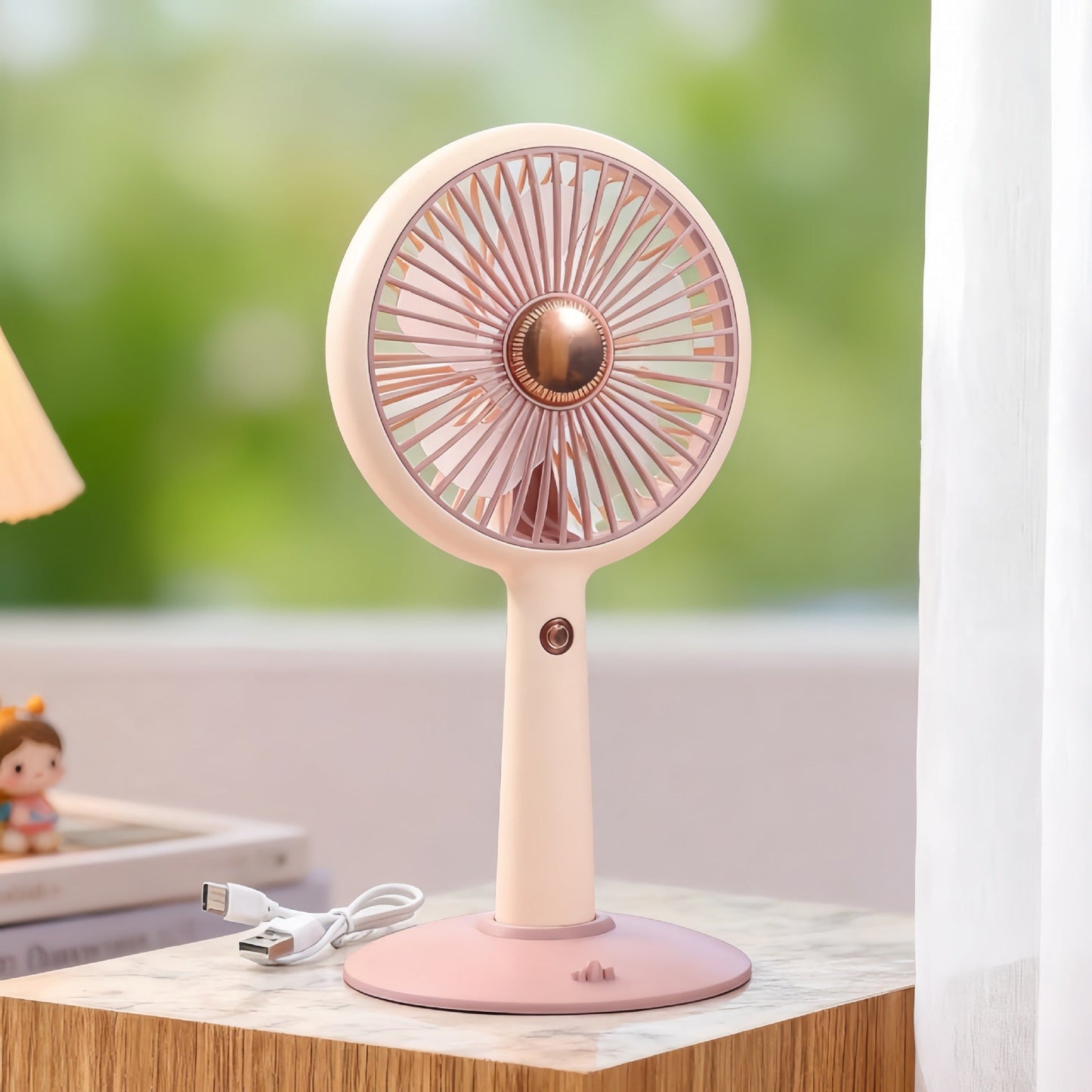 Tragbarer Tischventilator für Frauen mit verstellbarem Neigungswinkel Brehn