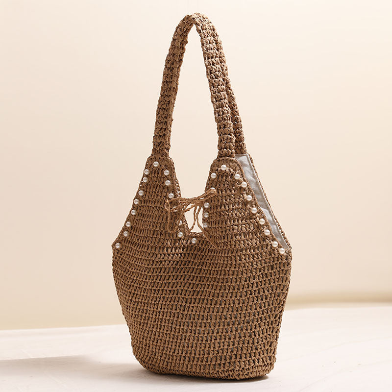 Handtasche mit Perlendekor und Innovativem Verschluss Brehn