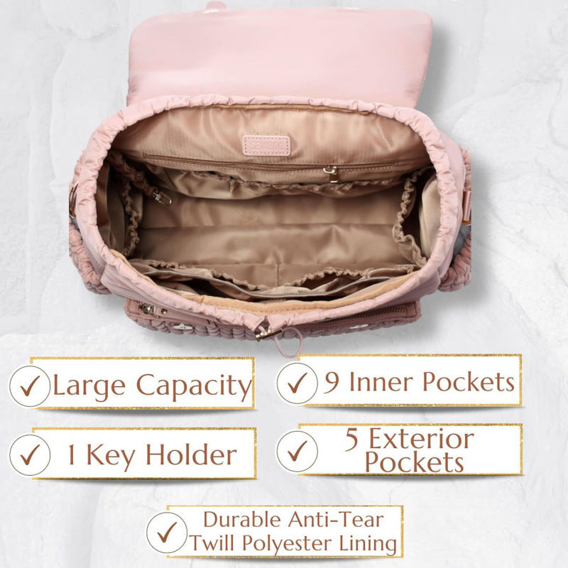 Gepolsterter Rucksack mit Geflochtenem Design Brehn