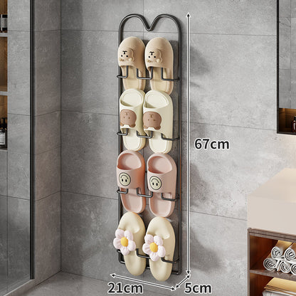 Wandmontierter Single-Pair Hausschuhregal-Organizer