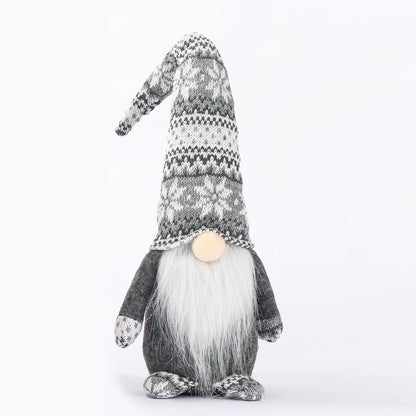 Dekorative Weihnachtsgnom mit gestricktem Hut Brehn
