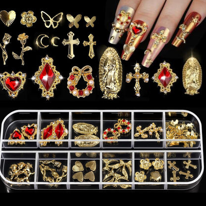 Dekorative Nagelkunst Charms Set