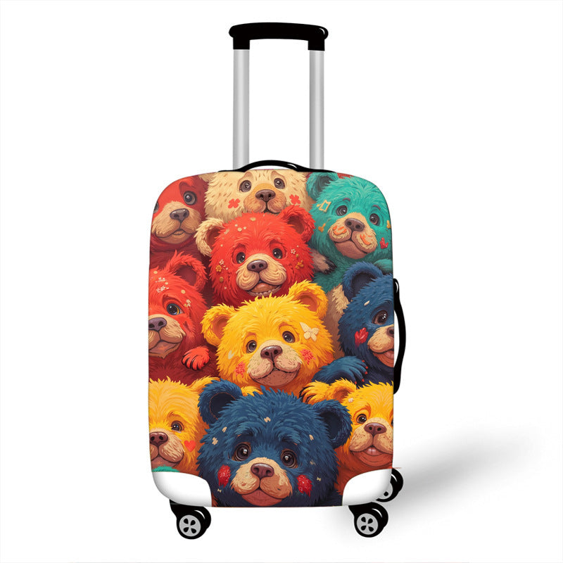 Unisex Hartschalenreisekoffer mit buntem Katzenmotiv Brehn