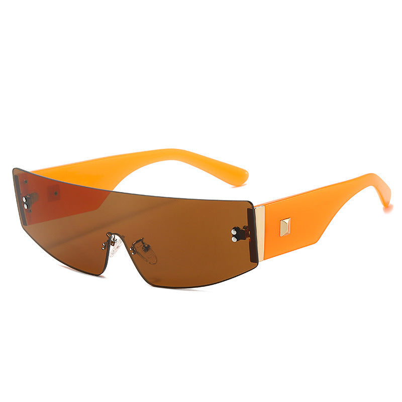 Damen trendige Sonnenbrille mit futuristischem Design Brehn