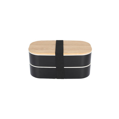 Gestapelte Bento-Lunchbox mit Bambusdeckel