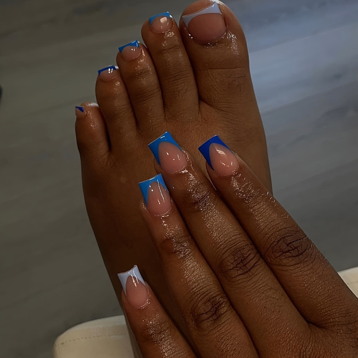 Premium Gel-Spitze Press-On Nagelkunst Brehn