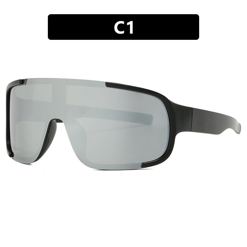 Damen sportliche UV-Schutz-Sonnenbrille mit breiter, aerodynamischer Form Brehn