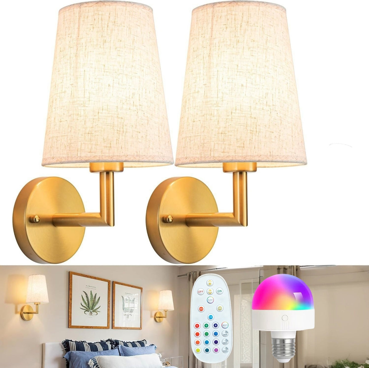 Verstellbare intelligente Wandlampe