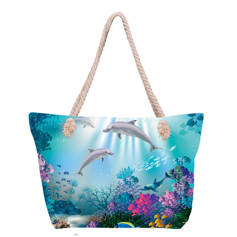 Strandtasche mit floralen Muster Brehn