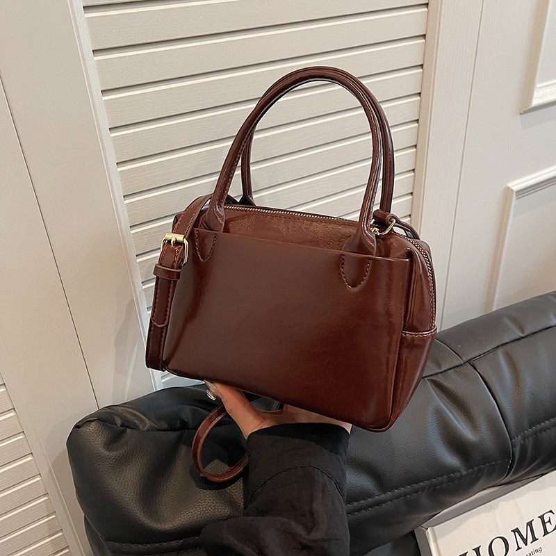 Luxuriöse Strukturierte Leder-Handtasche Brehn