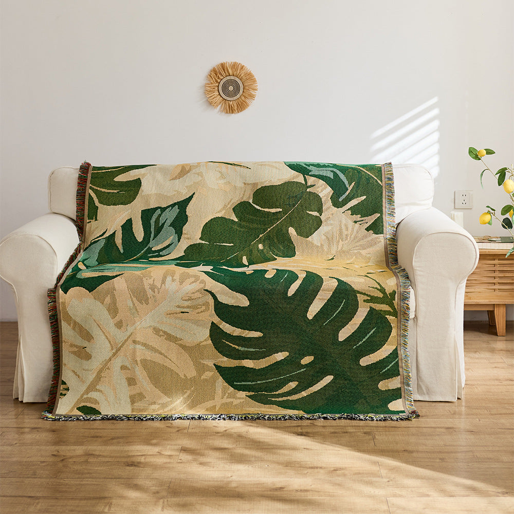 Vintage-Style Dekorative Jacquard-Wurfdecke