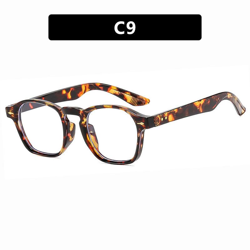 Damen modische rechteckige Brille mit transparentem Rahmen Brehn