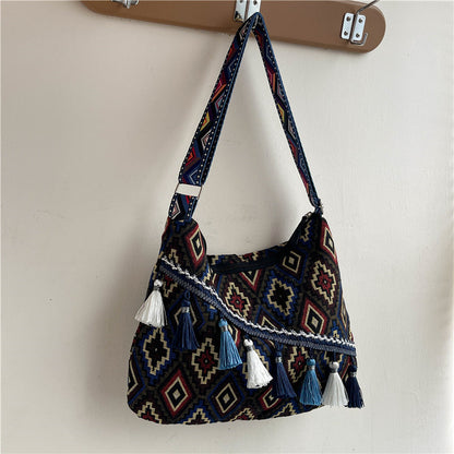 Bohemian-inspirierte handgefertigte Hobo-Tasche