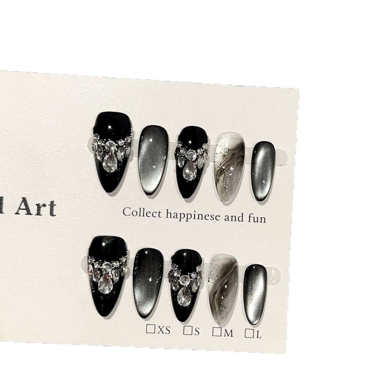 Künstlerisches Glamour Press-On Nagelset