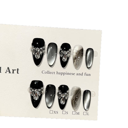 Künstlerisches Glamour Press-On Nagelset