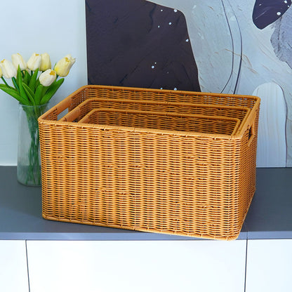 Rattan Aufbewahrungskorb mit Griffen Brehn