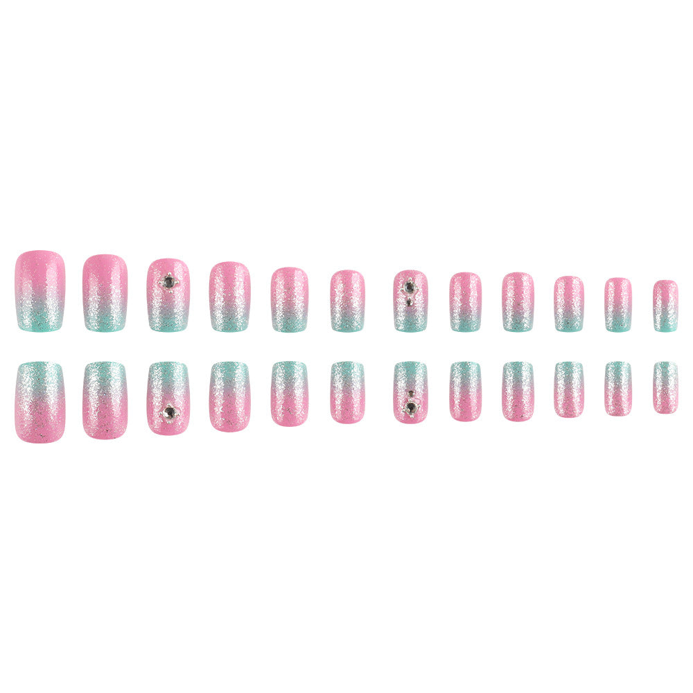 Ombre Glitter Press-On Nagelset Brehn