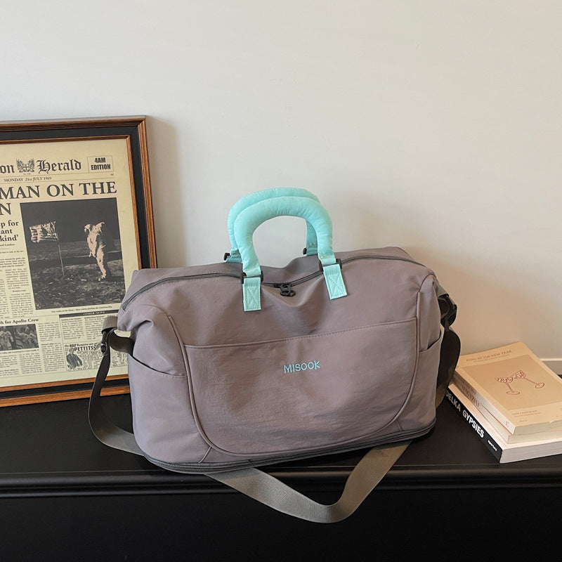Stylische Leder Reise-Duffel-Tasche