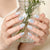 Künstlerisches Floral Print Press-On Nail Set Brehn
