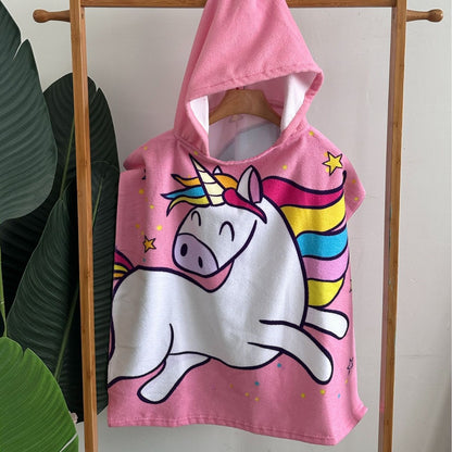 Kinder Haifisch-Design Kapuzenhandtuch Poncho Brehn